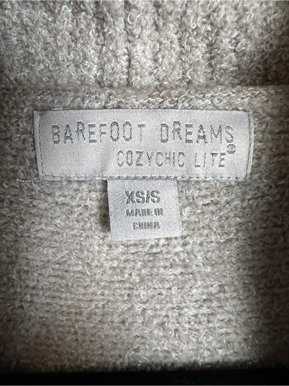 Barefoot Dreams Cozy Open-Front Shawl Collar Cardigan Oatmeal Grey Women’s Size - Picture 5 of 10